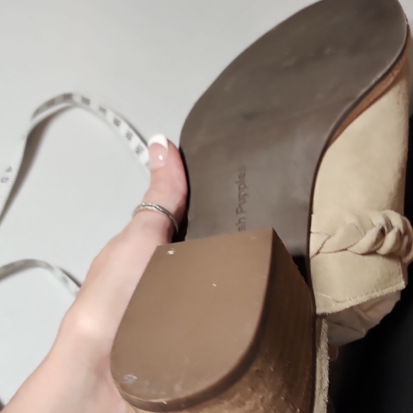 Hush Puppies Tan Suede Mules with Braided Accent - Picture 9 of 9